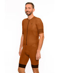 HOLOKOLO Krótka koszulka kolarska i spodenki - VICTORIOUS - brązowy
