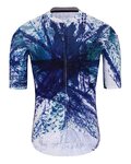 HOLOKOLO Koszulka kolarska z krótkim rękawem - TRACES ELITE - niebieski/biały