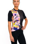 HOLOKOLO Krótka koszulka kolarska i spodenki - ESCAPE ELITE LADY - kolorowy/czarny