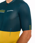 HOLOKOLO Koszulka kolarska z krótkim rękawem - VIBES - zielony/żółty