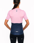 HOLOKOLO Krótka koszulka kolarska i spodenki - VIBES LADY - różowy/niebieski/czarny