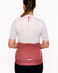 HOLOKOLO Koszulka kolarska z krótkim rękawem - VIBES LADY - czerwony/biały