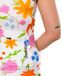 HOLOKOLO Koszulka kolarska bez rękawów - FLORAL ELITE LADY - biały/kolorowy