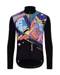 HOLOKOLO Zimowa koszulka kolarska z długim rękawem - FANTASY WINTER - czarny/kolorowy