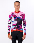 HOLOKOLO Zimowa koszulka kolarska z długim rękawem - SUNSET LADY WINTER - kolorowy