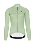 HOLOKOLO Koszulka kolarska z długim rękawem i spodnie - PHANTOM LADY WINTER - jasnozielony/czarny