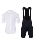 HOLOKOLO Krótka koszulka kolarska i spodenki - VICTORIOUS GOLD - biały/czarny