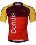 BONAVELO Krótka koszulka kolarska i spodenki - COFIDIS 2025 - czarny/pomarańczowy/czerwony