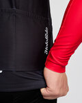 HOLOKOLO Zimowa koszulka kolarska z długim rękawem - ARROW WINTER - czerwony/czarny