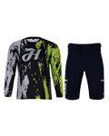 HOLOKOLO Kolarska koszulka i spodnie MTB - TYRE MTB LONG - szary/zielony/czarny