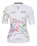RIVANELLE Krótka koszulka kolarska i spodenki - MAAPPI ELITE - biały/żółty