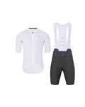 HOLOKOLO Krótka koszulka kolarska i spodenki - VICTORIOUS - biały/czarny