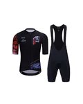 HOLOKOLO Krótka koszulka kolarska i spodenki - SKETCH  - czerwony/czarny