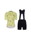 RIVANELLE Krótka koszulka kolarska i spodenki - METTLE LADY  - żółty/czarny