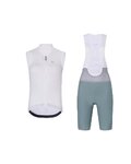 RIVANELLE Krótka koszulka kolarska i spodenki - PURE - zielony/biały