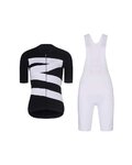 RIVANELLE Krótka koszulka kolarska i spodenki - MISSVELOAIRE - czarny/biały