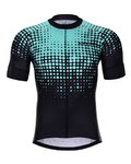 HOLOKOLO Koszulka kolarska z krótkim rękawem - FROSTED - czarny/turkusowy