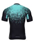 HOLOKOLO Koszulka kolarska z krótkim rękawem - FROSTED - czarny/turkusowy