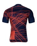 HOLOKOLO Koszulka kolarska z krótkim rękawem - CLASH - czerwony/niebieski