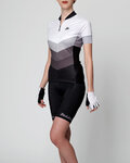 HOLOKOLO Krótka koszulka kolarska i spodenki - NEW NEUTRAL LADY - czarny/biały
