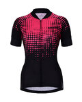 HOLOKOLO Koszulka kolarska z krótkim rękawem - FROSTED LADY - różowy/czarny