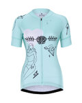 HOLOKOLO Koszulka kolarska z krótkim rękawem - RAZZLE DAZZLE LADY - niebieski