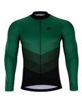 HOLOKOLO Letnia koszulka kolarska z długim rękawem - NEW NEUTRAL SUMMER - zielony/czarny