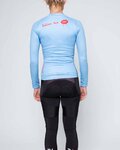 HOLOKOLO Koszulka kolarska z długim rękawem i spodnie - CASSIS LADY SMR - czarny/jasnoniebieski