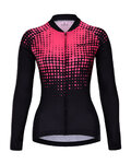 HOLOKOLO Koszulka kolarska z długim rękawem i spodnie - FROSTED LADY SMR - czarny/różowy