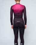 HOLOKOLO Koszulka kolarska z długim rękawem i spodnie - FROSTED LADY SMR - czarny/różowy