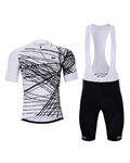 HOLOKOLO Krótka koszulka kolarska i spodenki - CLASH - biały/czarny