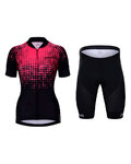 HOLOKOLO Krótka koszulka kolarska i spodenki - FROSTED LADY - czarny/różowy