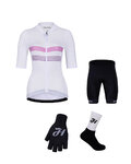 HOLOKOLO Kolarski mega zestaw - SPORTY LADY - biały/czarny/różowy