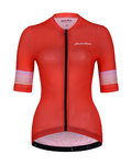 HOLOKOLO Koszulka kolarska z krótkim rękawem - RAINBOW LADY - czerwony