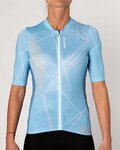 HOLOKOLO Koszulka kolarska z krótkim rękawem - SPARKLE LADY - jasnoniebieski