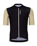 HOLOKOLO Krótka koszulka kolarska i spodenki - RELIABLE ELITE - beżowy/czarny