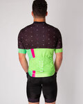 HOLOKOLO Krótka koszulka kolarska i spodenki - OPTIMISTIC ELITE - czarny/zielony