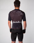 HOLOKOLO Koszulka kolarska z krótkim rękawem - CRAZY ELITE - czarny/biały