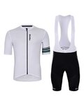 HOLOKOLO Krótka koszulka kolarska i spodenki - HONEST ELITE - biały/czarny