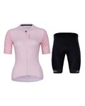 HOLOKOLO Krótka koszulka kolarska i spodenki - TENDER ELITE LADY - różowy/czarny