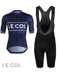 LE COL Krótka koszulka kolarska i spodenki - SPORT LOGO - niebieski/czarny