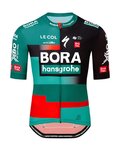 LE COL Koszulka kolarska z krótkim rękawem - BORA HANSGROHE 2023 SPORT REPLICA - czerwony/czarny/zielony