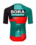 LE COL Koszulka kolarska z krótkim rękawem - BORA HANSGROHE 2023 SPORT REPLICA - czerwony/czarny/zielony