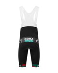 LE COL Krótkie spodnie kolarskie z szelkami - BORA HANSGROHE 2023 REPLICA SPORT - czarny