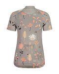 MALOJA Koszulka kolarska z krótkim rękawem - GANESM. AOP 1/2 LADY - szary