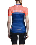 MONTON Koszulka kolarska z krótkim rękawem - PIONEER LADY - niebieski/pomarańczowy