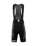 MONTON Krótkie spodnie kolarskie z szelkami - NIGHT SHADOW - czarny