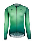 MONTON Letnia koszulka kolarska z długim rękawem - EARTH LADY SUMER - zielony