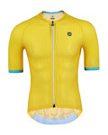 MONTON Koszulka kolarska z krótkim rękawem - QUEST - jasnoniebieski/żółty