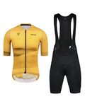 MONTON Krótka koszulka kolarska i spodenki - DESERT - biały/czarny/żółty